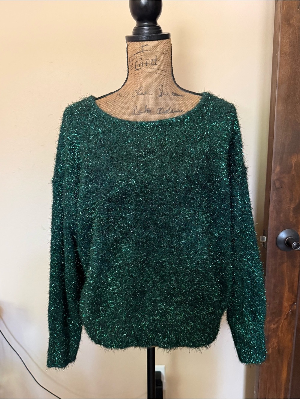 Anthropologie boatneck tinsel sweater